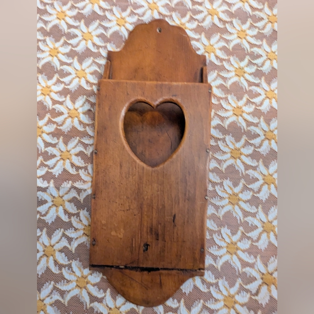 AntiqueWooden Envelope/ Flower Holder Heart Home Decor Rustic  Style Wall Art
